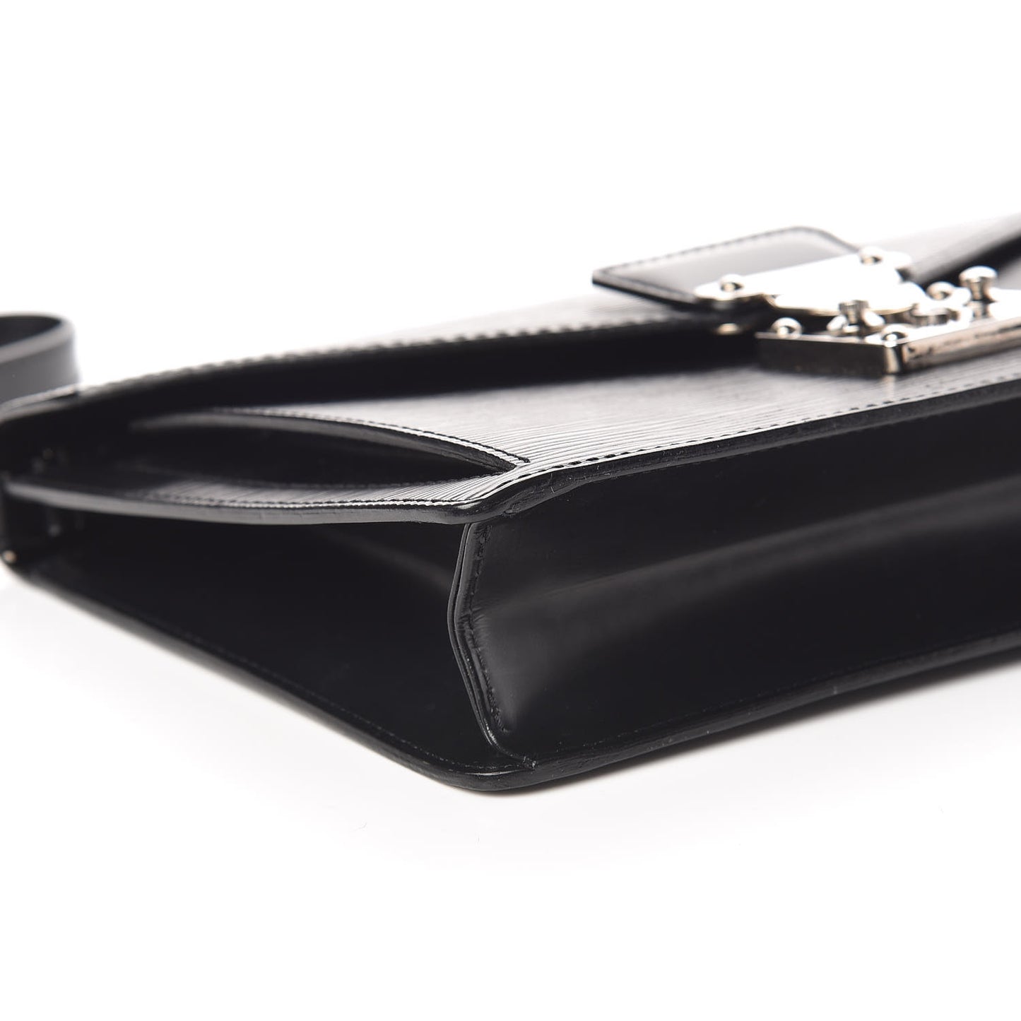 Epi Pochette Sellier Dragonne Clutch Black
