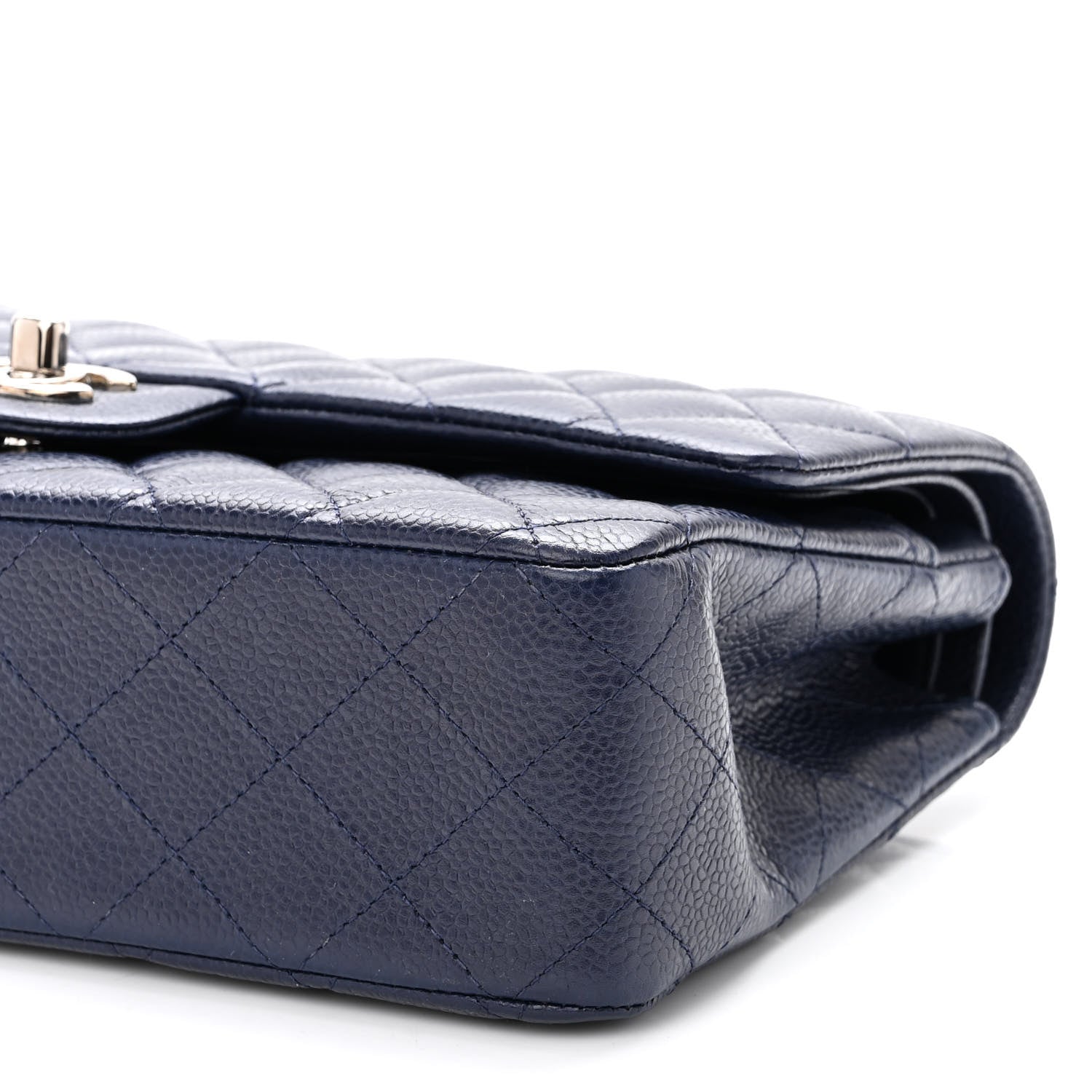 Chanel Caviar Quilted Medium Double Flap Navy 9 of 9