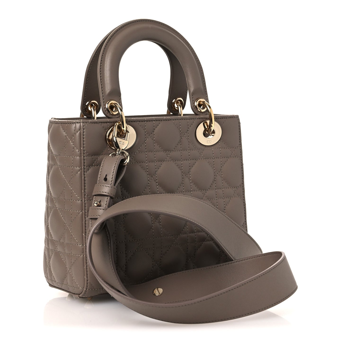 Lambskin Cannage Small My ABCDior Lady Dior Warm Taupe
