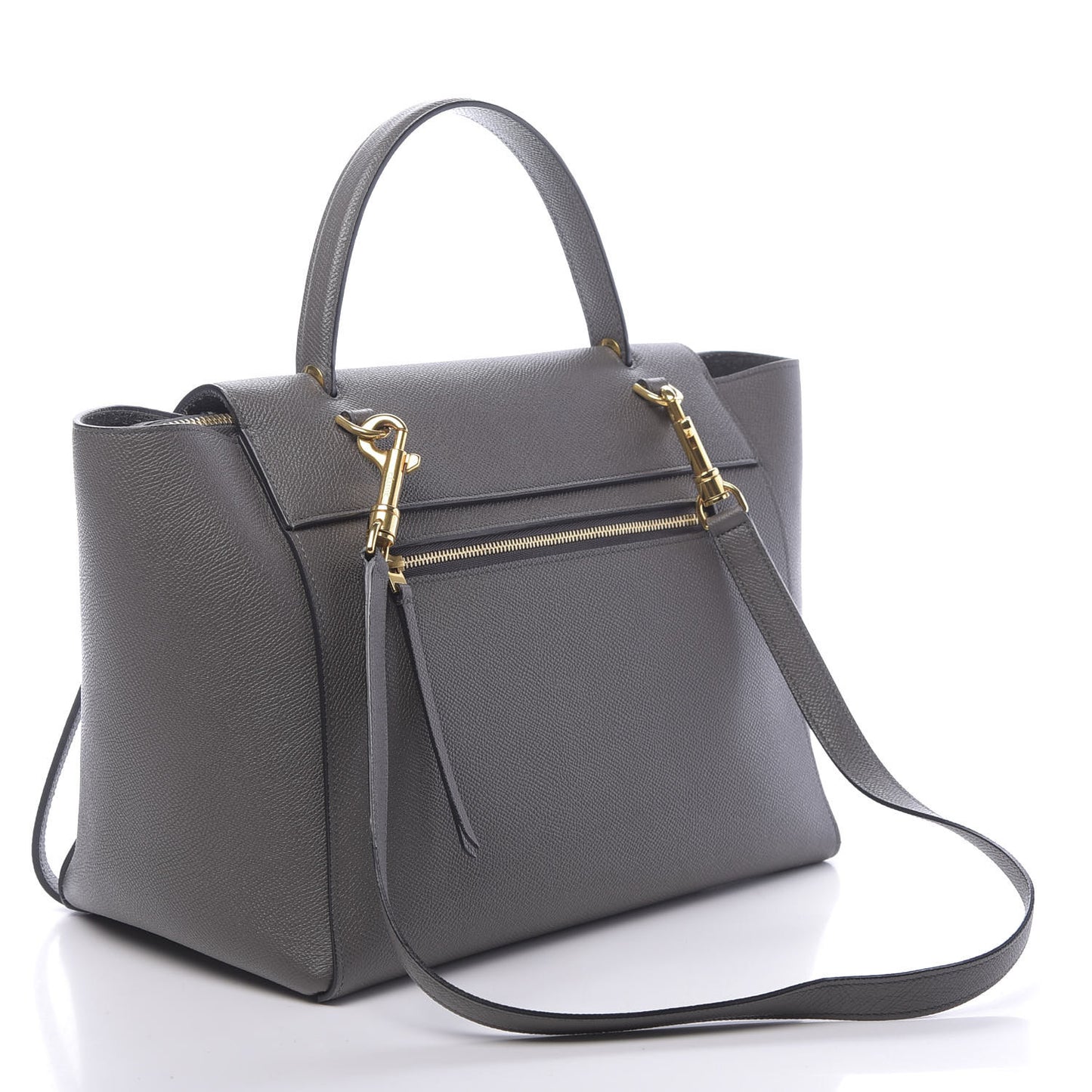 Grained Calfskin Mini Belt Bag Grey