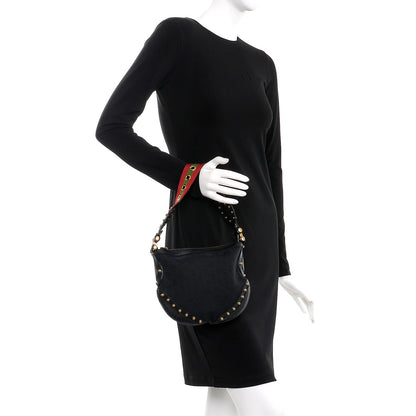 Gucci Monogram Studded Small Pelham Shoulder Bag Black 2 of 10