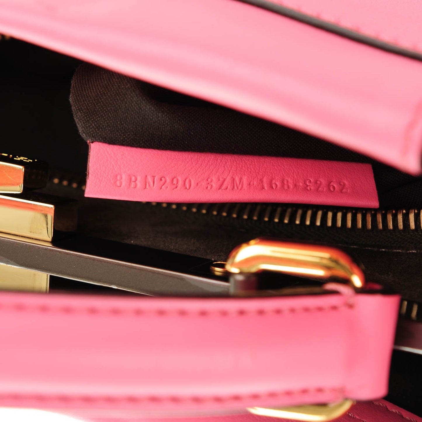 Vitello Seta Medium Peekaboo Iconic Satchel Pink