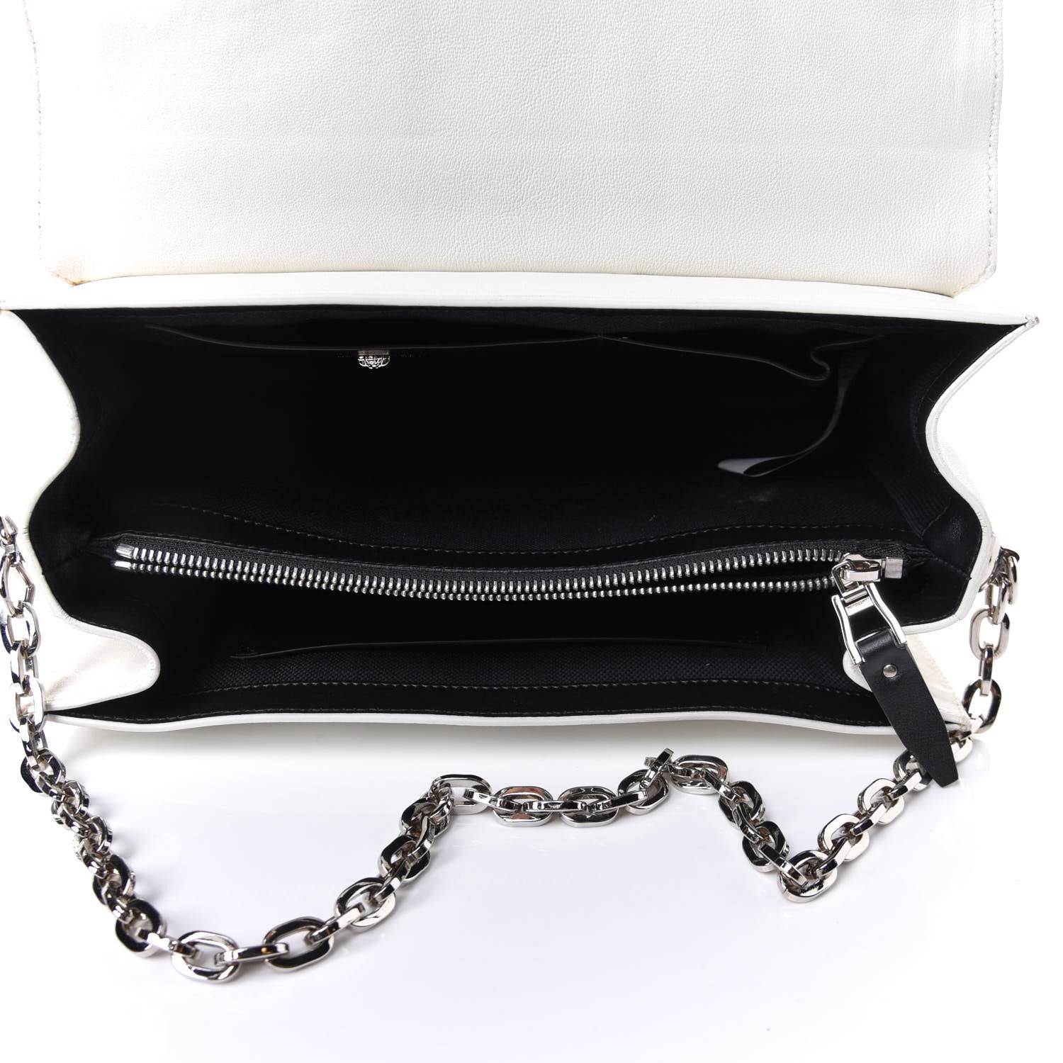 Versace Goatskin Large Stardvst Shoulder Bag White Black 6 of 15