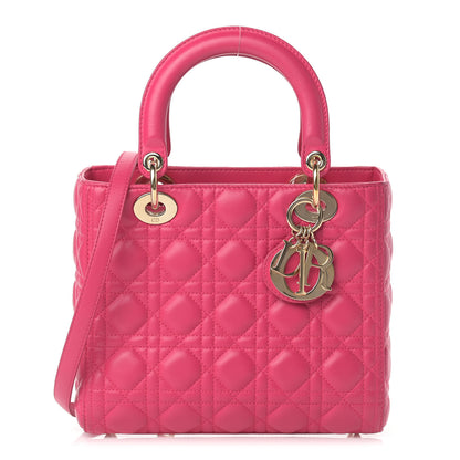 Christian Dior Lambskin Cannage Medium Lady Dior Pink 1 of 16