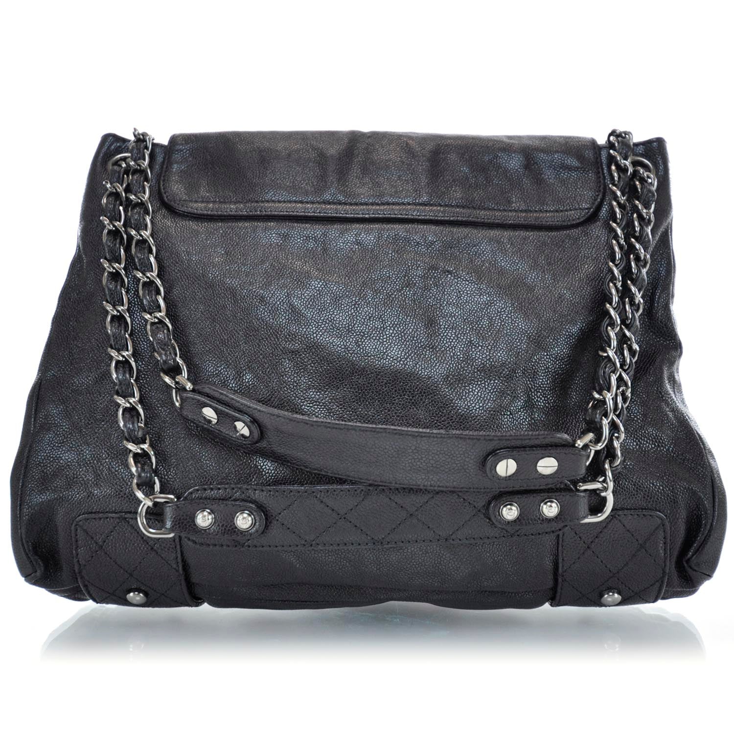 Chanel Glazed Caviar Pocket In The City Tote Brown 3 of 10