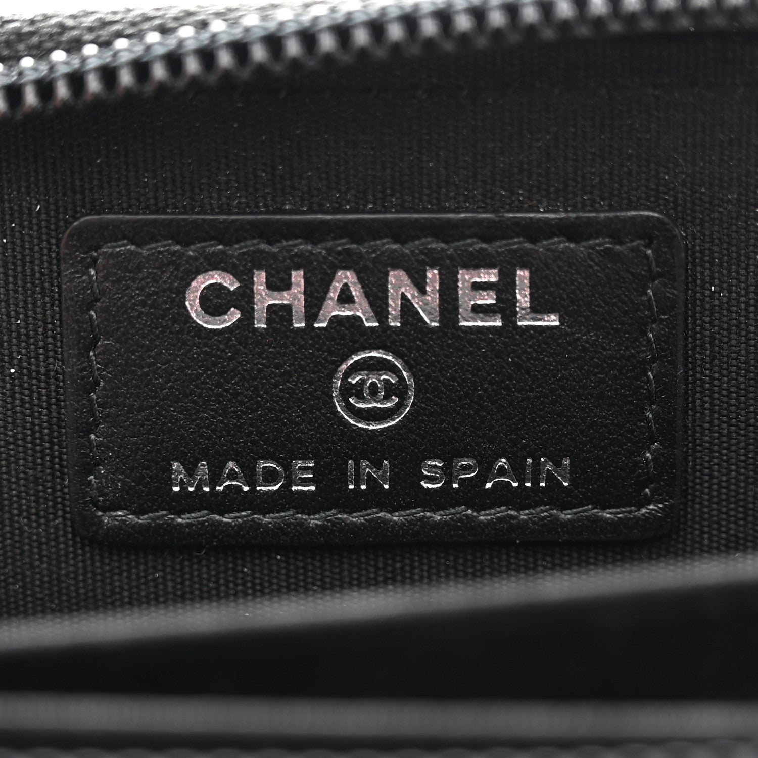 Chanel Caviar Quilted Boy Zip Around Coin Purse Wallet Black 6 of 8