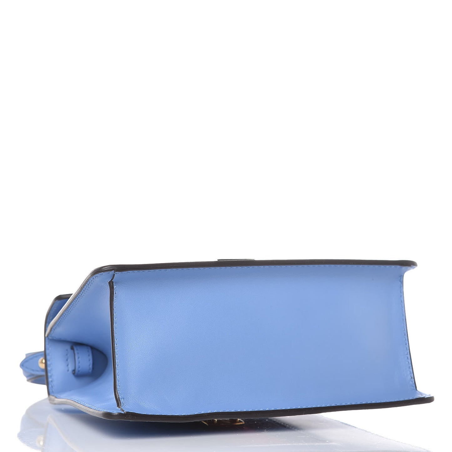 Vitello Fontanella Web Mini Sylvie Top Handle Bag Clear Sky Blue