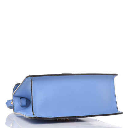 Gucci Vitello Fontanella Web Mini Sylvie Top Handle Bag Clear Sky Blue 4 of 9