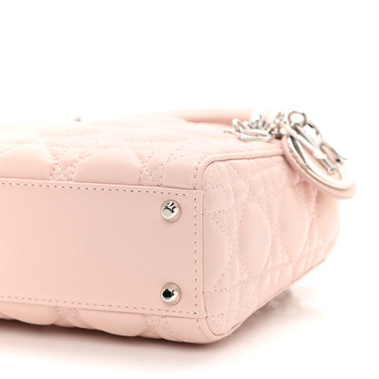 Christian Dior Lambskin Cannage Mini Lady Dior Crystal Strap Rose Poudre 11 of 12