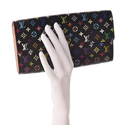 Louis Vuitton Monogram Multicolor Sarah Wallet Black 2 of 13