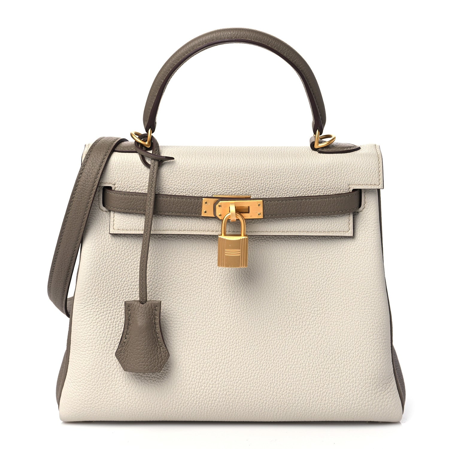 Hermes Togo Horseshoe Kelly Retourne 25 Beton Etoupe 1 of 10