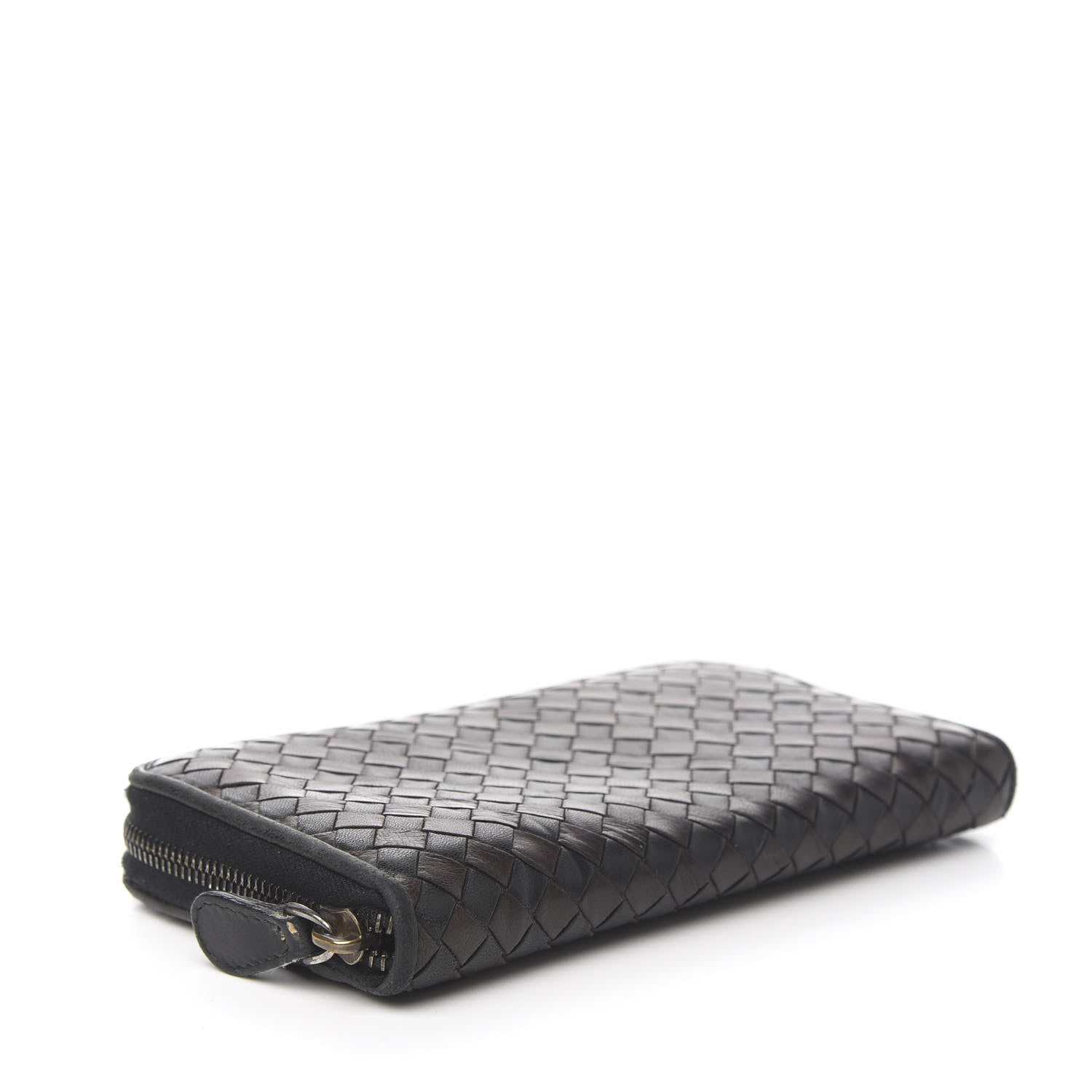 Bottega Veneta Nappa Intrecciato Zip Around Wallet Black Ebano 3 of 7