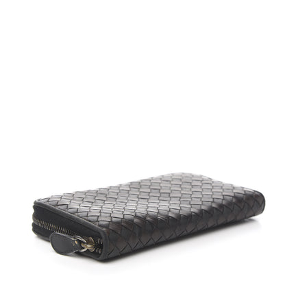 Bottega Veneta Nappa Intrecciato Zip Around Wallet Black Ebano 3 of 7