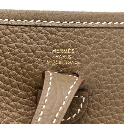 Hermes Taurillon Clemence Amazone Evelyne TPM Etoupe Bleu Indigo 6 of 11