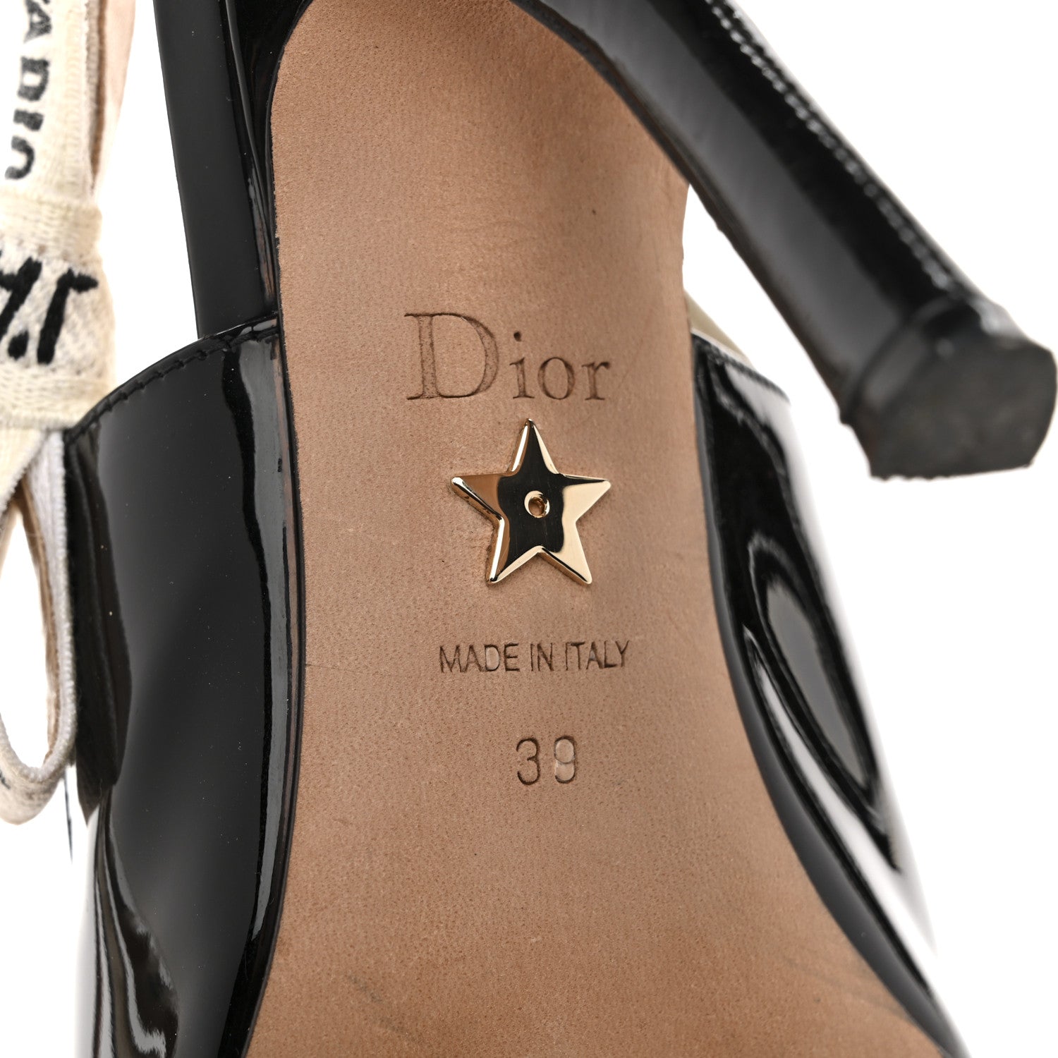 Christian Dior Patent Ribbon J'Adior Slingback 100mm Pumps 39 Black 8 of 13