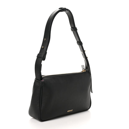 Versace Grained Calfskin Medusa Shoulder Bag Black 3 of 9