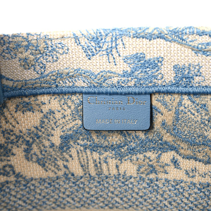 Christian Dior Canvas Embroidered Medium Dioriviera Toile De Jouy Book Tote Light Blue 6 of 10