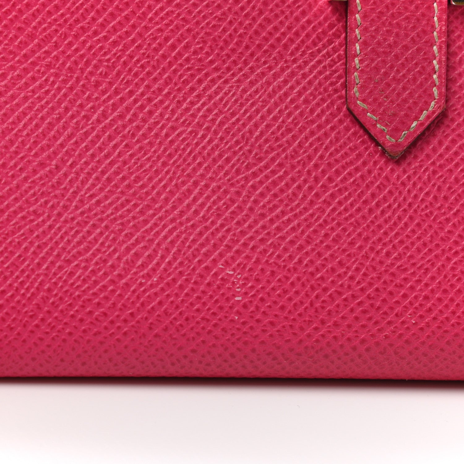Hermes Epsom Bearn Gusset Wallet Rose Tyrien 8 of 12