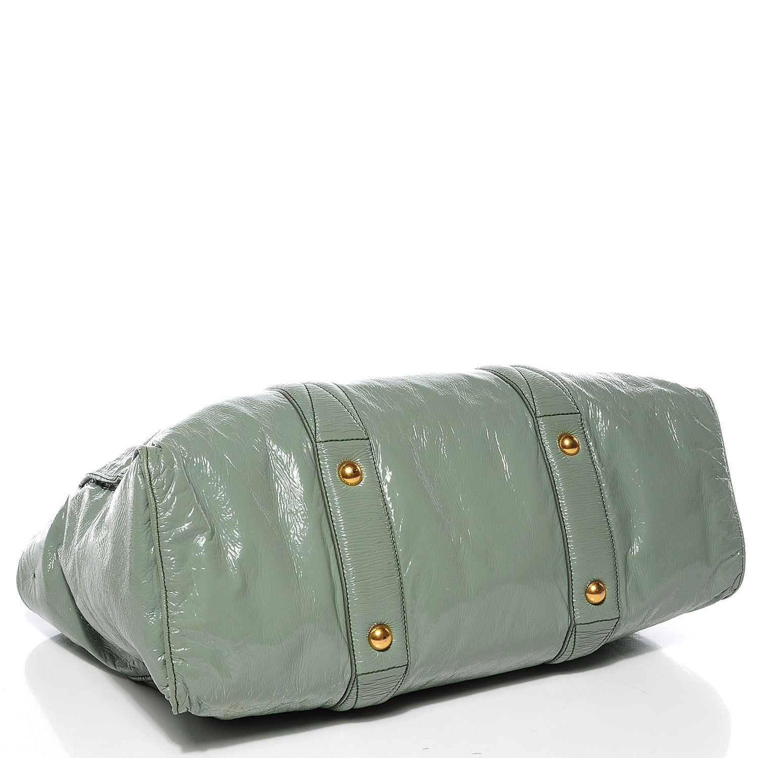 Miu Miu Tessuto Vernice Tote Agave 4 of 9