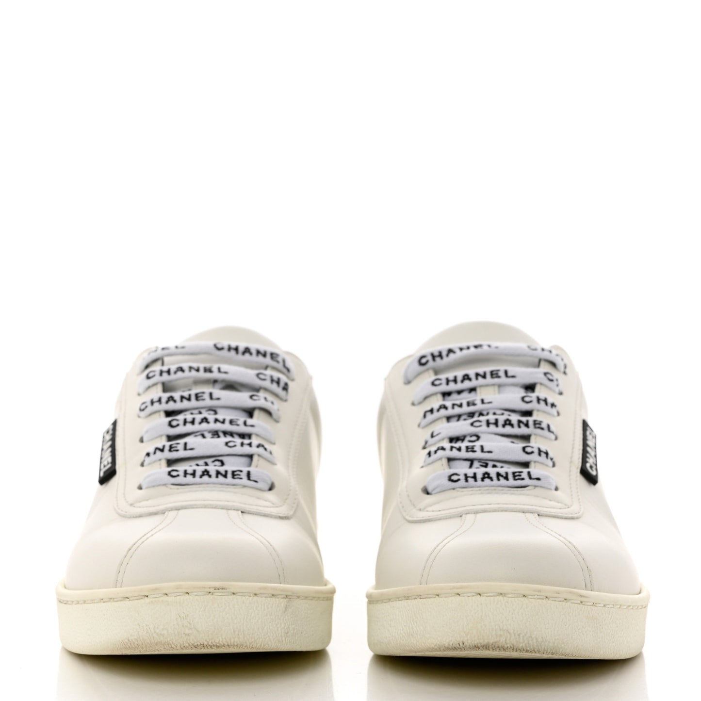 Calfskin CC Womens Sneakers 37 White