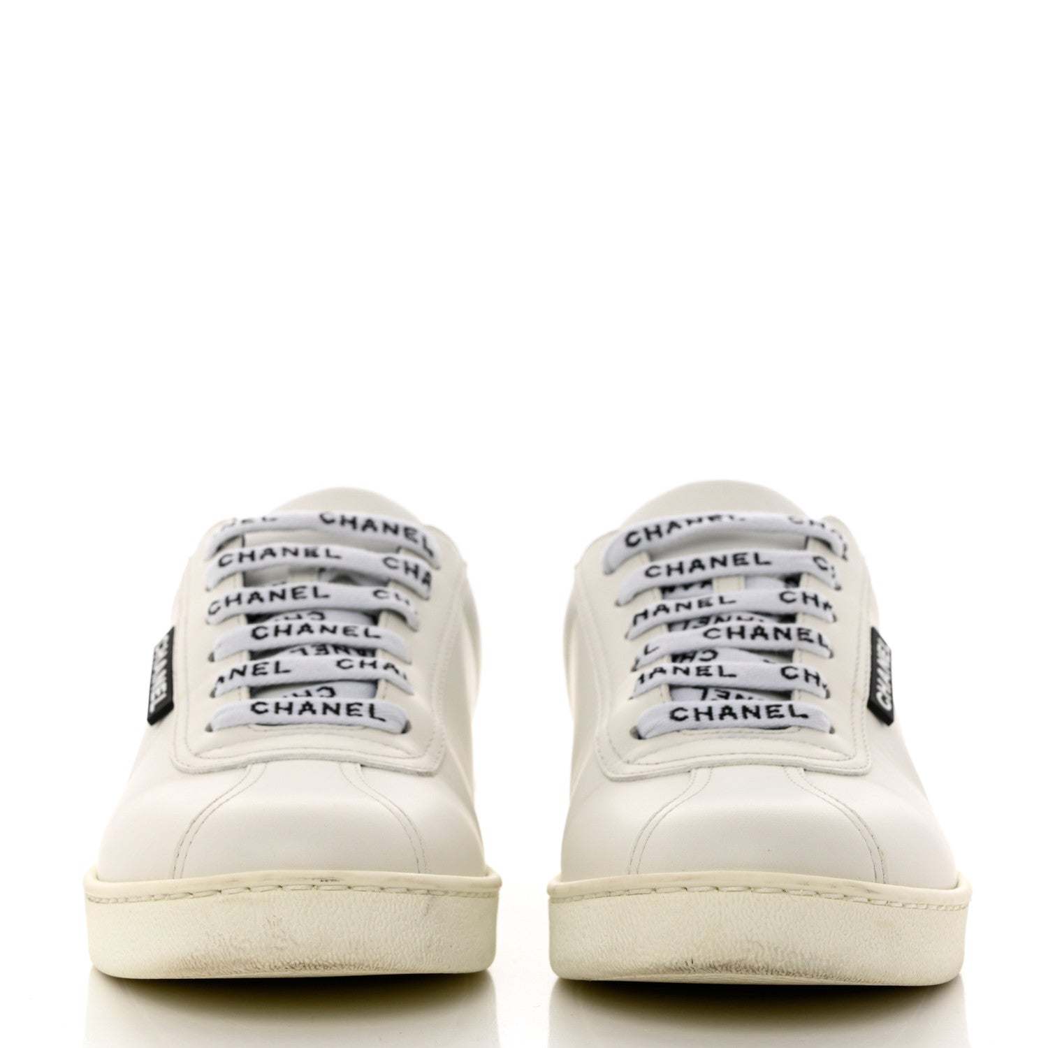 Chanel Calfskin CC Womens Sneakers 37 White 2 of 12