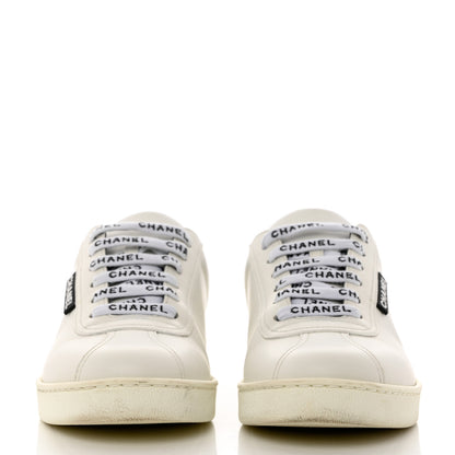 Chanel Calfskin CC Womens Sneakers 37 White 2 of 12