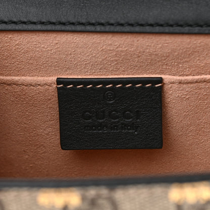 Gucci GG Supreme Monogram Bees Small Padlock Shoulder Bag Black 6 of 10