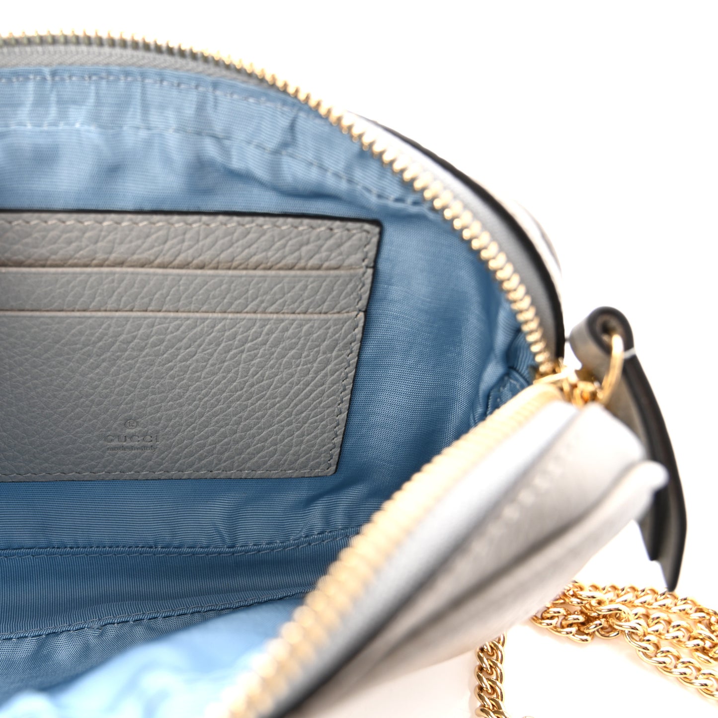 Dollar Calfskin Super Mini GG Marmont Chain Shoulder Bag Deep Grey