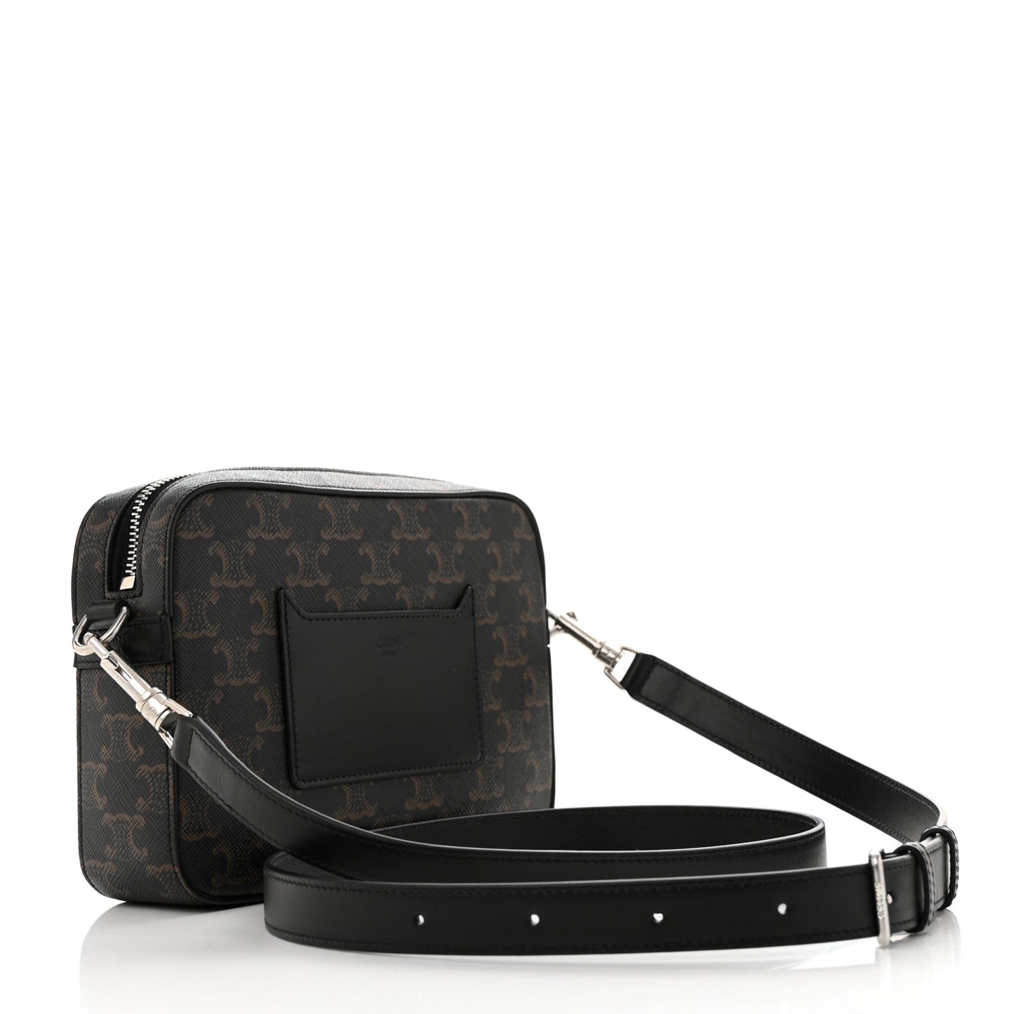 Triomphe Canvas Small Messenger Bag Black
