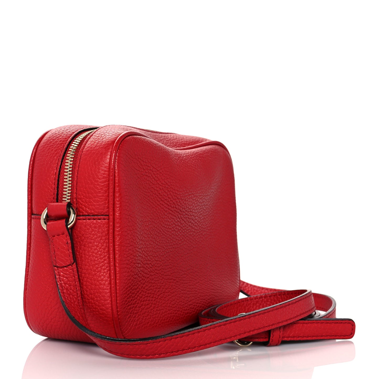 Pebbled Calfskin Small Soho Disco Bag Tabasco Red