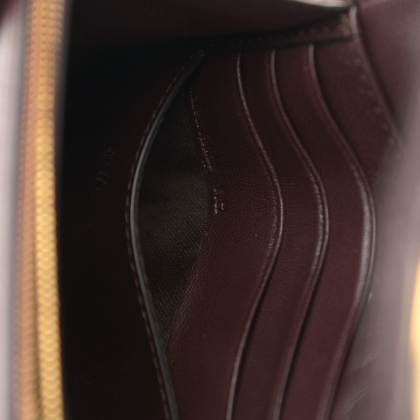 Smooth Calfskin Quilted Small Darley Shoulder Bag Burgundy