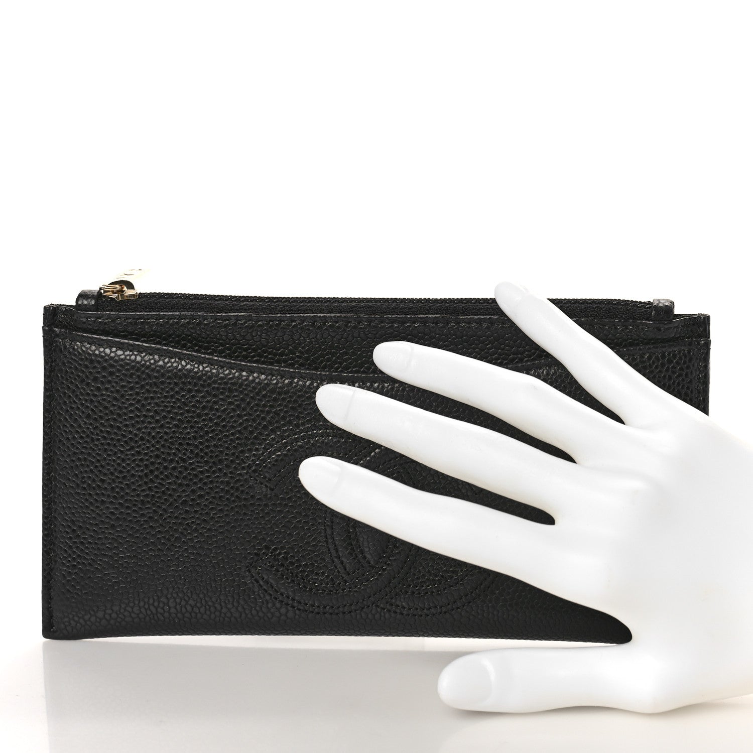 Chanel Caviar CC Classic Zip Pouch Black 2 of 9