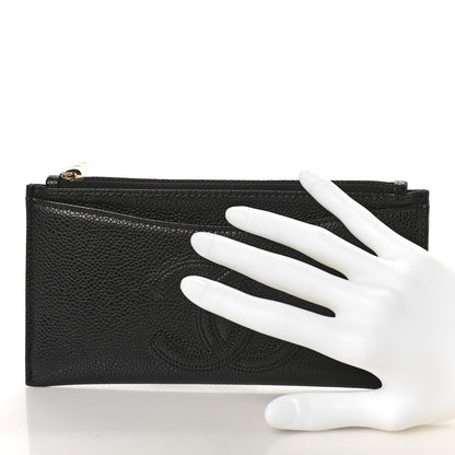Chanel Caviar CC Classic Zip Pouch Black 2 of 9