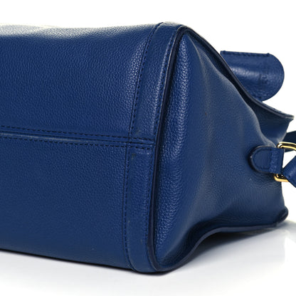 Alexander McQueen Pebbled Calfskin Small Skull Padlock Zip Around Tote Ultramarine 9 of 14