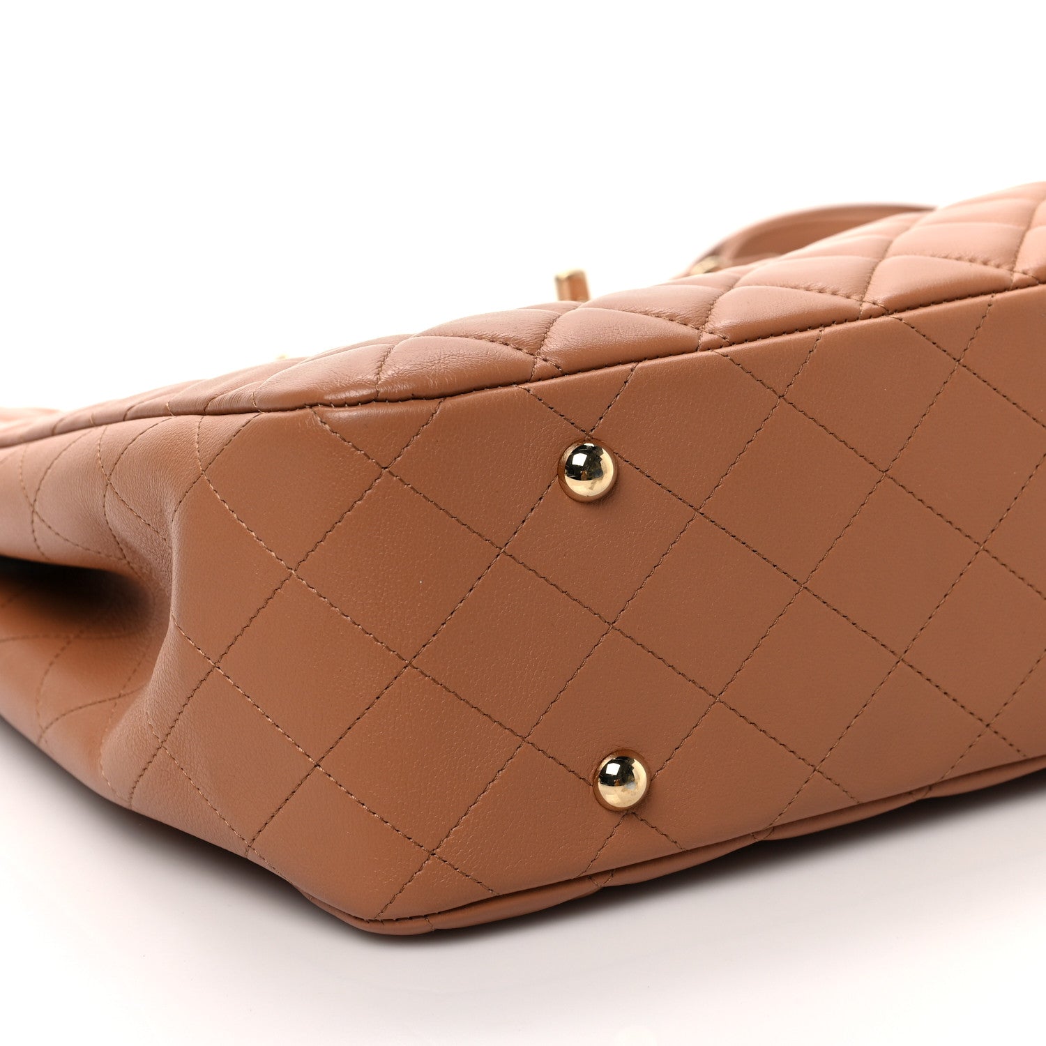 Chanel Lambskin Quilted Large Classic Shopping Tote Camel 7 of 9