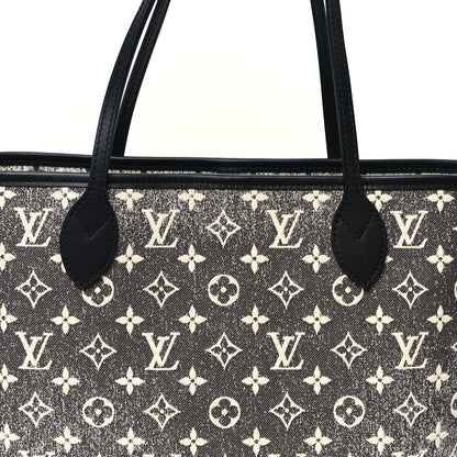 Louis Vuitton Denim Monogram Jacquard Neverfull MM Grey 8 of 10