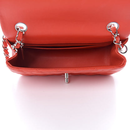 Chanel Lambskin Quilted Mini Rectangular Flap Red 5 of 11