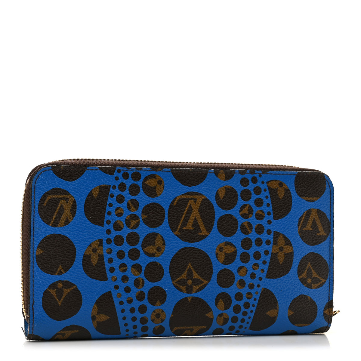 Monogram Kusama Pumpkin Dots Zippy Wallet Blue