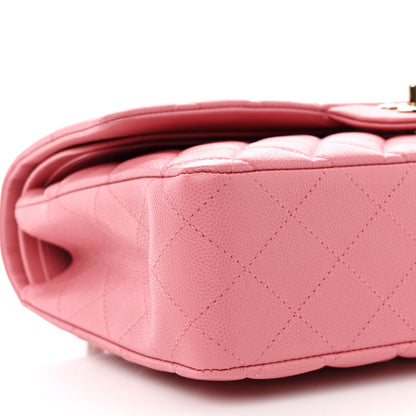 Chanel Caviar Quilted Medium Double Flap Pink 9 of 13