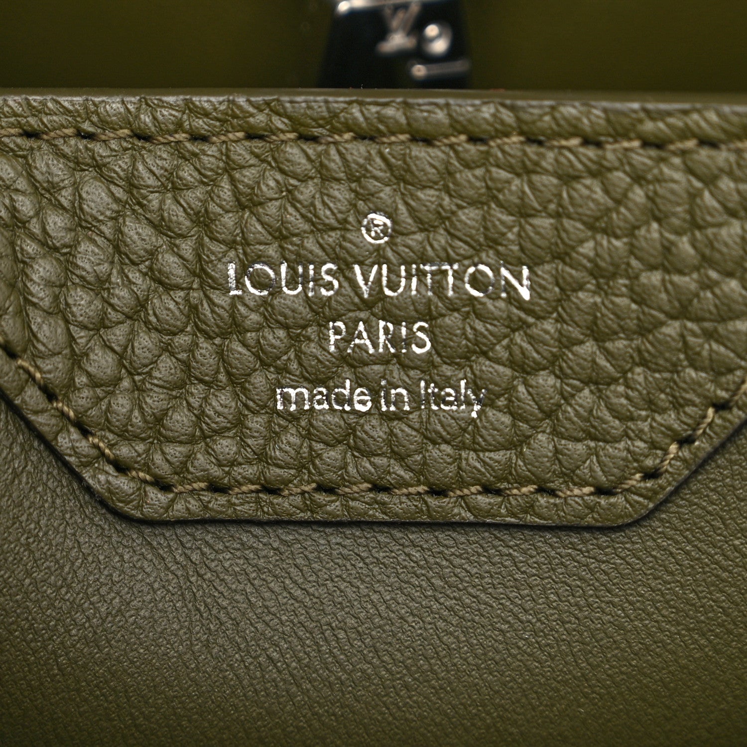 Louis Vuitton Taurillon Capucines BB Khaki 6 of 9