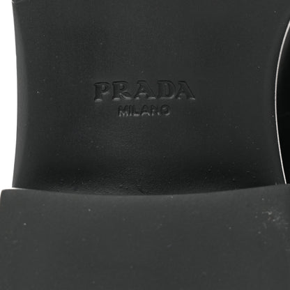 Prada Spazzolato Metal Triangle Logo 50mm Chelsea Boots 36 Black 8 of 8