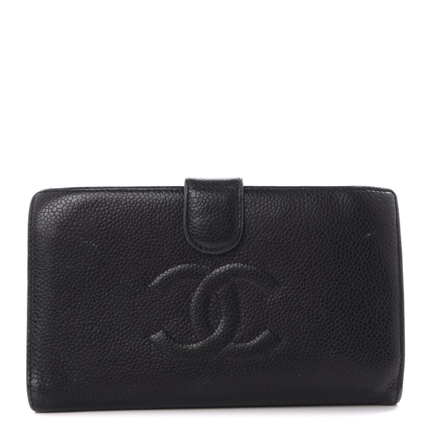Caviar Timeless CC French Wallet Black