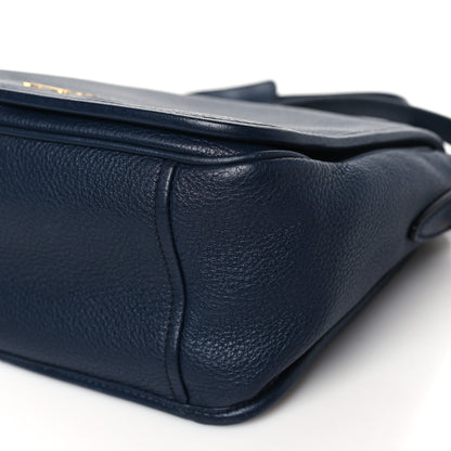 Prada Vitello Daino Flap Crossbody Bag Baltico 10 of 10