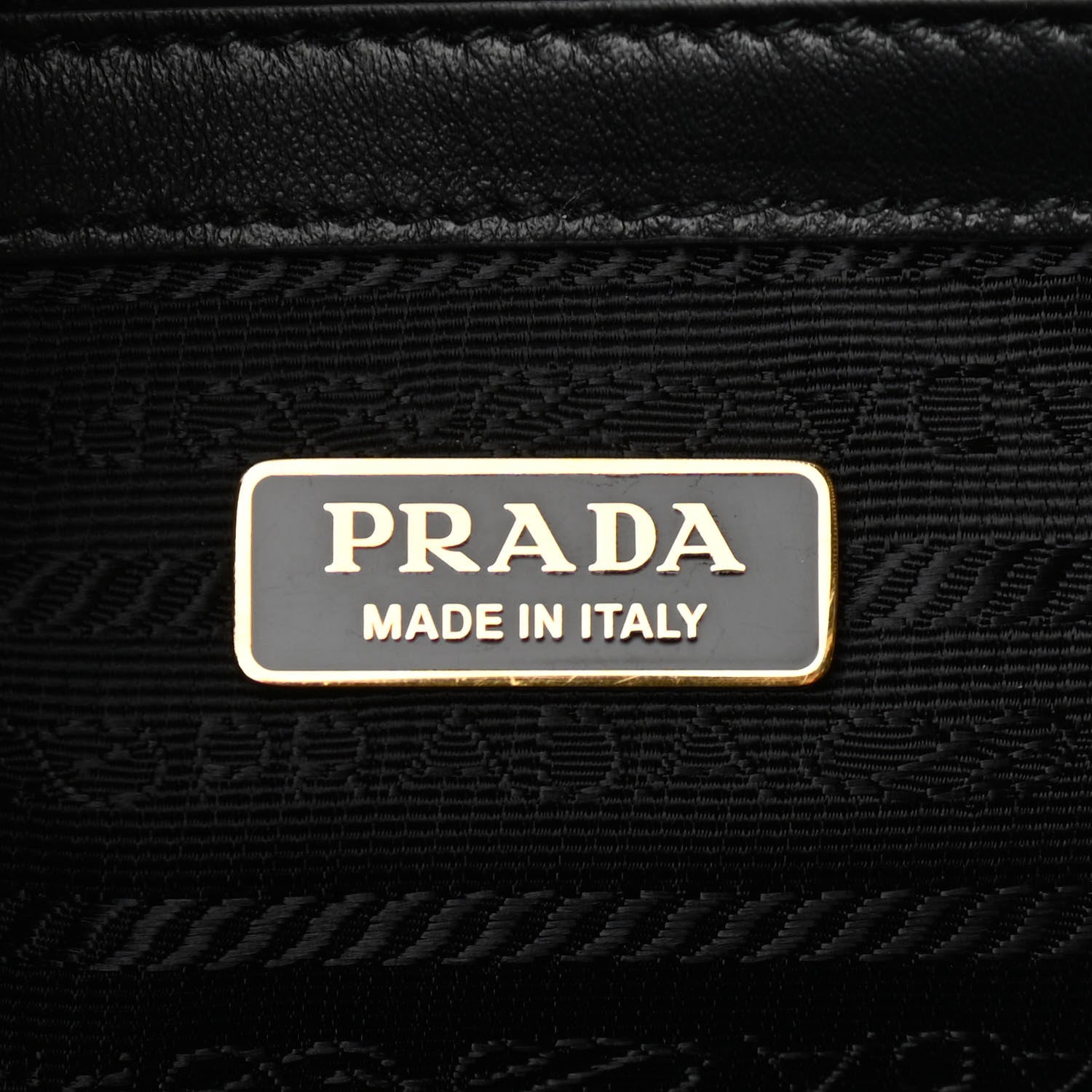 Prada Saffiano Lux Metal Triangle Logo Large Shoulder Tote Handbag Black 6 of 9