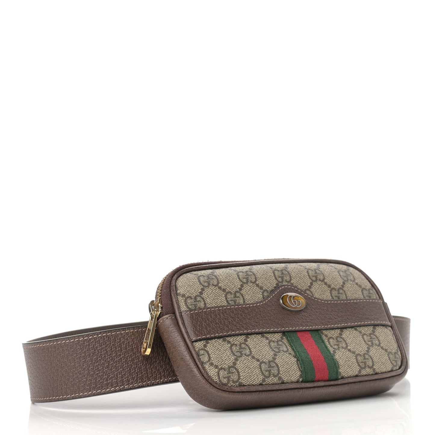 GG Supreme Monogram Ophidia Belted iPhone Case 85 34 Dark Brown