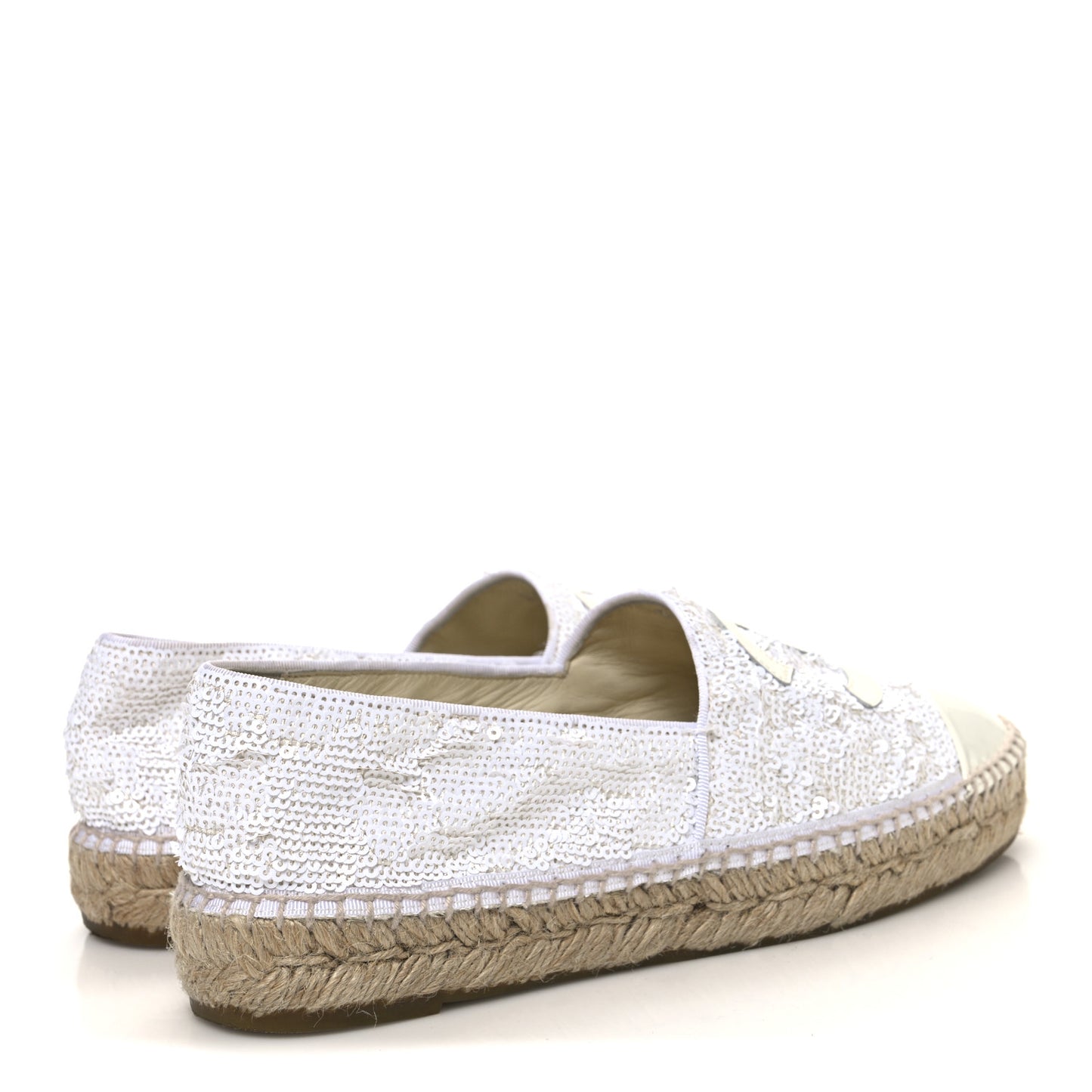 Patent Sequin CC Espadrilles 39 White