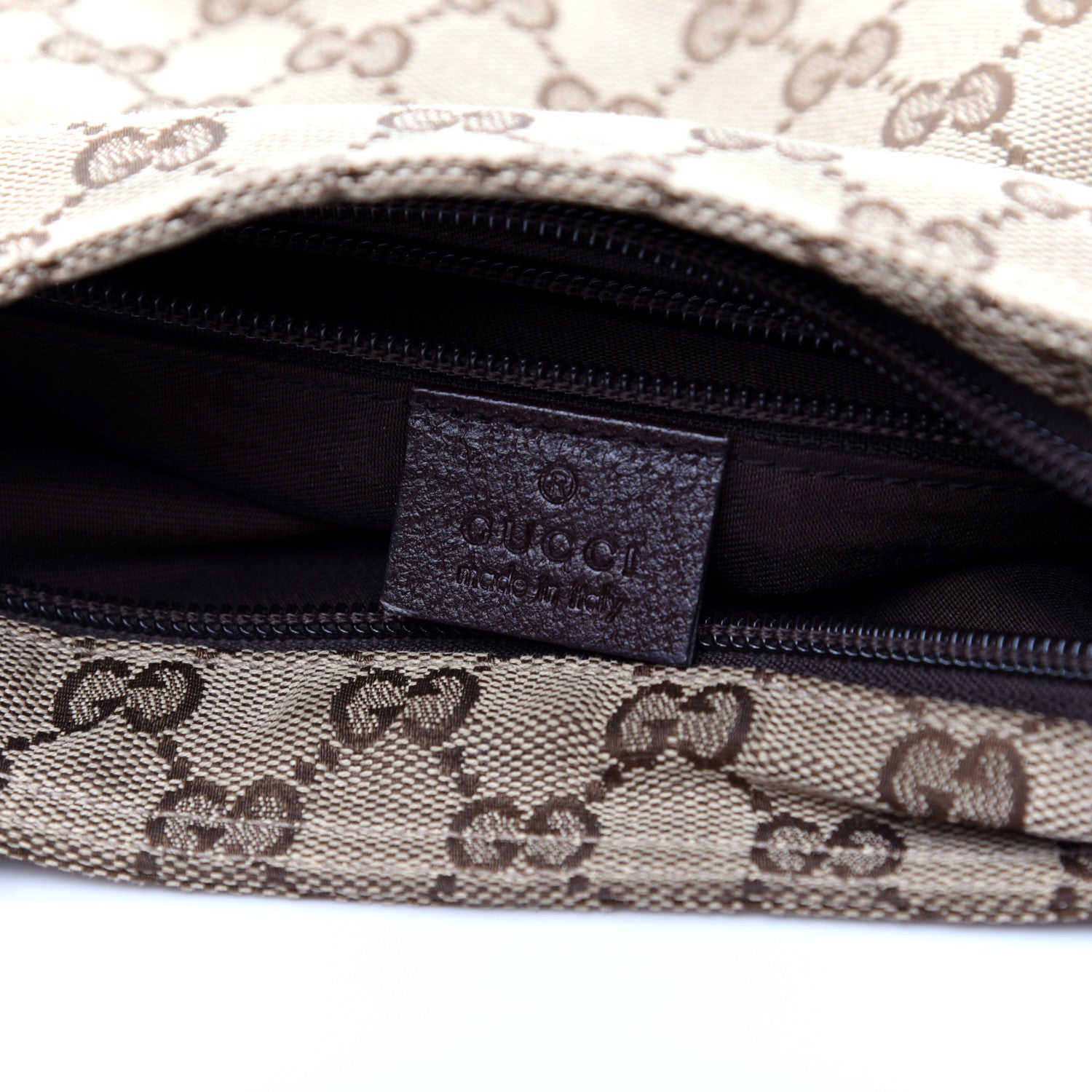 Gucci Monogram Web Small Flat Messenger Bag Brown 8 of 10