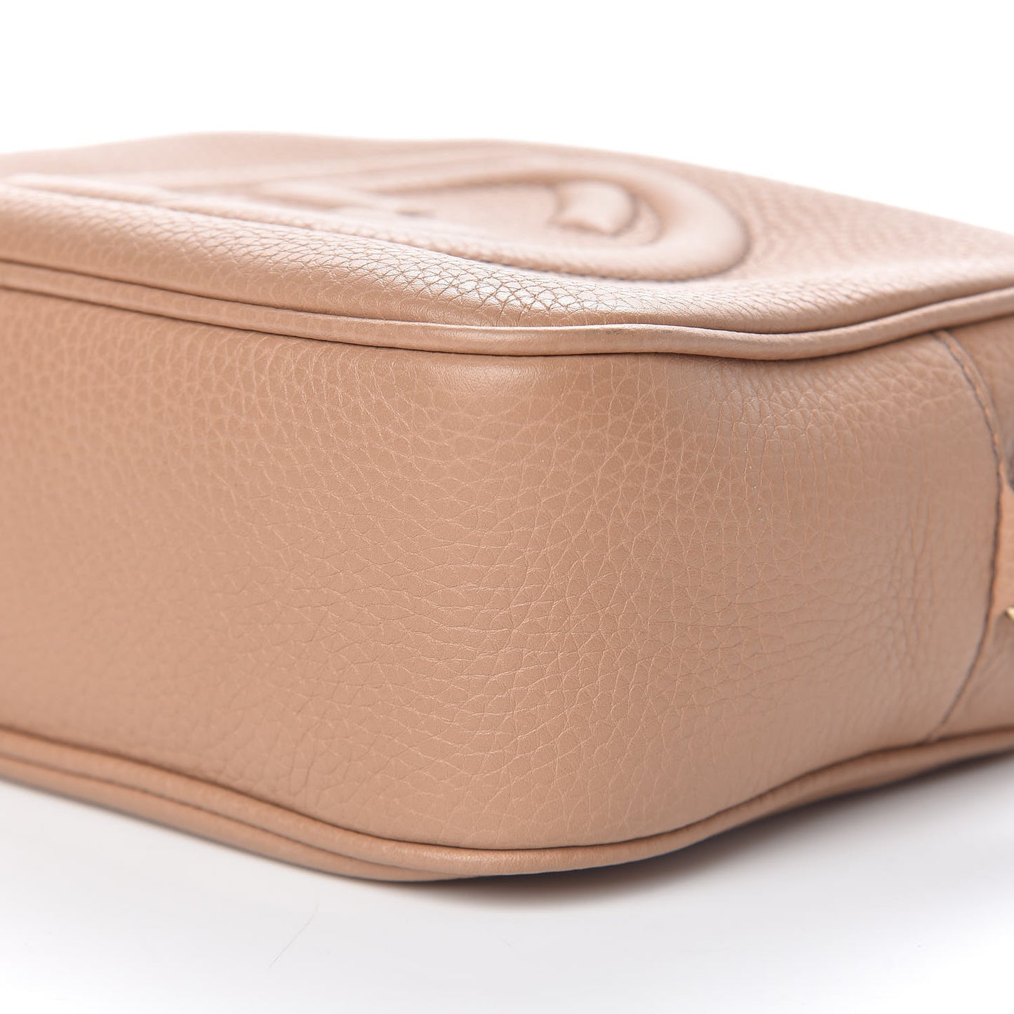 Pebbled Calfskin Small Soho Disco Bag Camelia