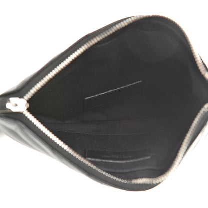 Saint Laurent Calfskin Matelasse Chevron Monogram Pouch Black 5 of 8