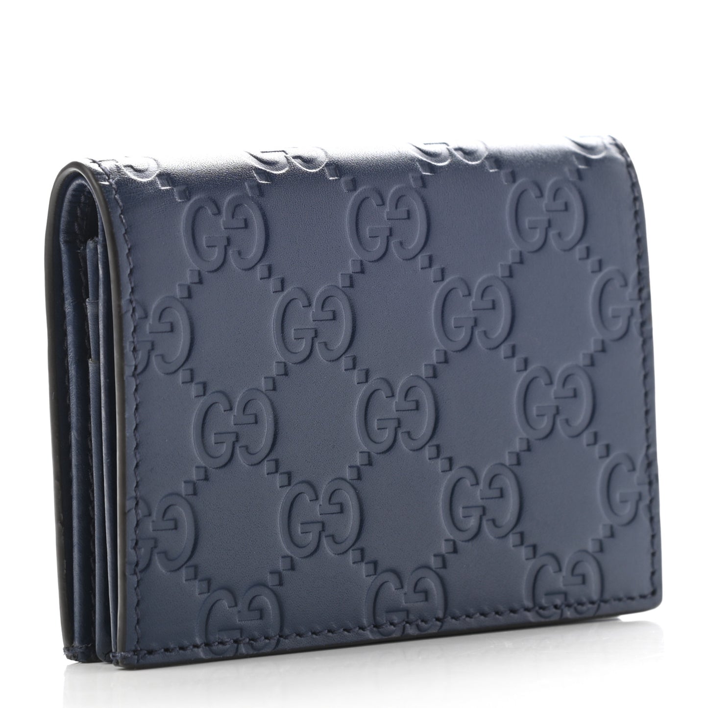 Guccissima Card Case Wallet Blue